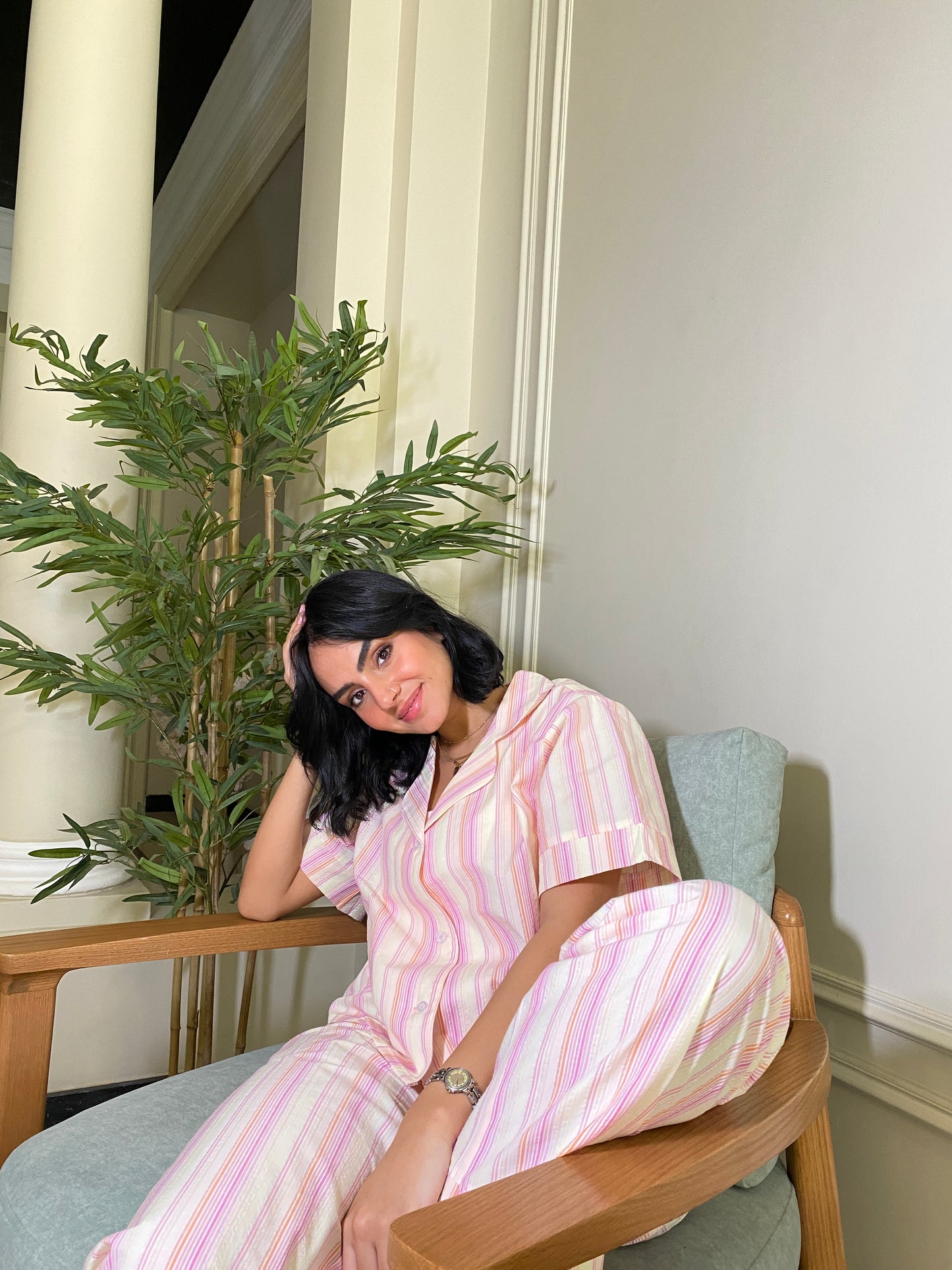Pink striped PJ