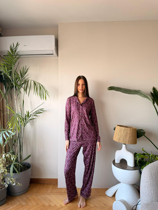 Burgundy Love pj