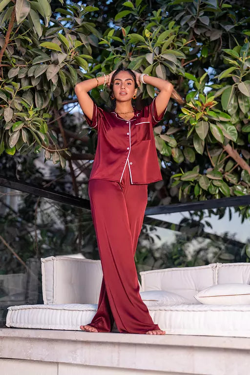Maroon Half Sleeve PJ