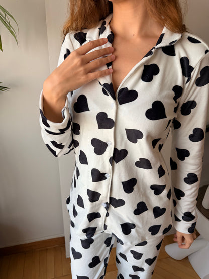 Hearts Black PJ