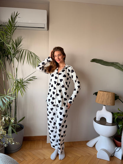 Hearts Black PJ