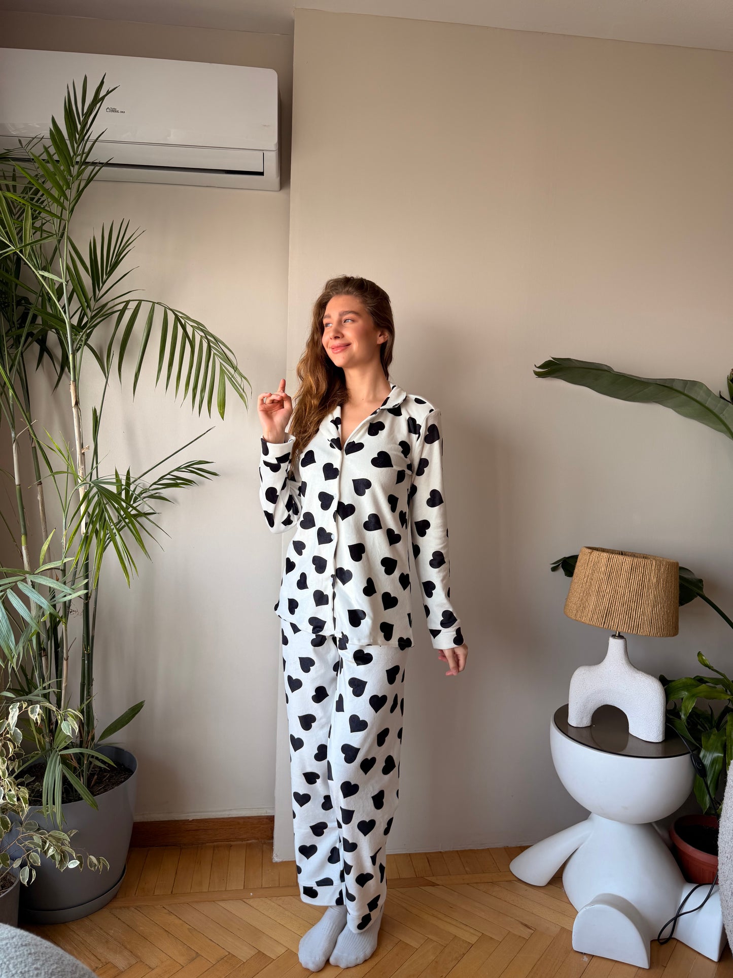 Hearts Black PJ