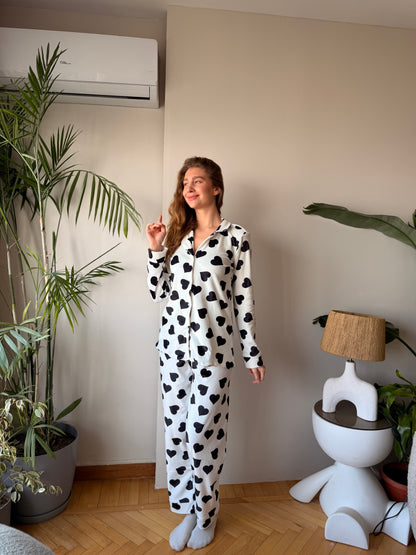 Hearts Black PJ