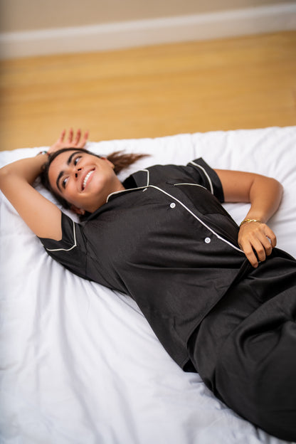 Black Half Sleeve PJ