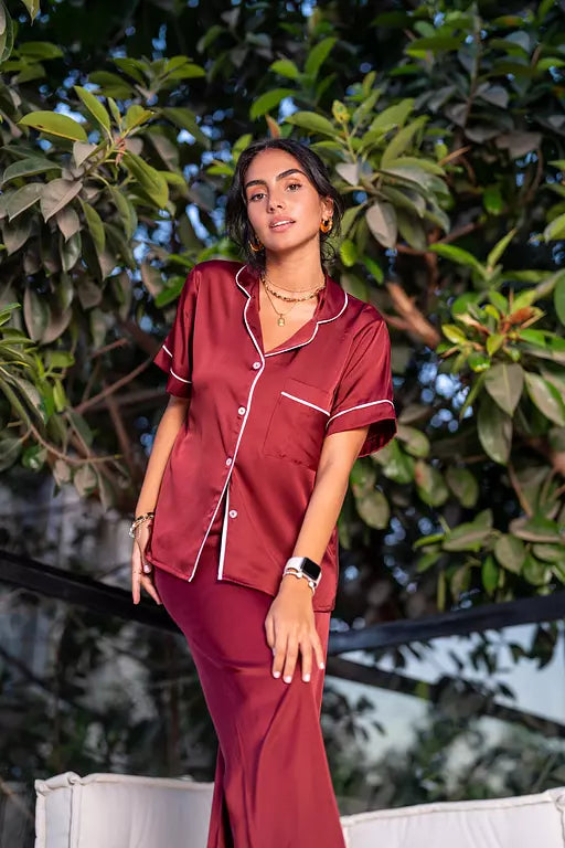 Maroon Half Sleeve PJ